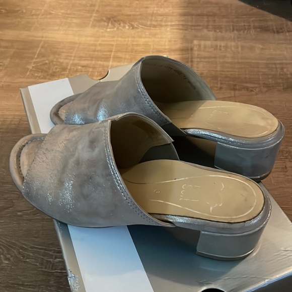 Ara Gerty block heel mule metallic silver size 9 - Picture 5 of 9